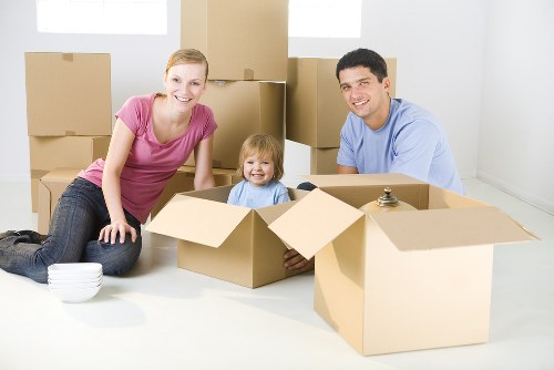 Removal team preparing a Richmond home move