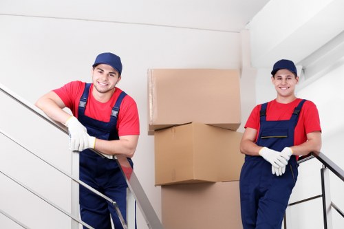 Office removals team preparing a Richmond business relocation