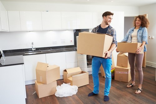 Packing and labeling supplies for an office removal in Richmond