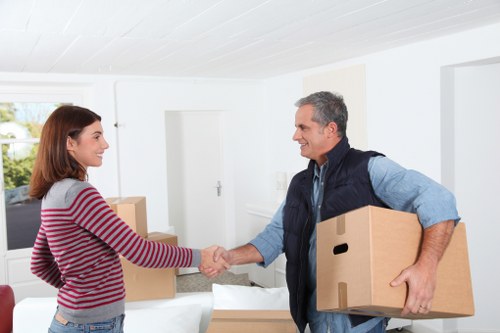 Careful handling of boxes and household items during a local move
