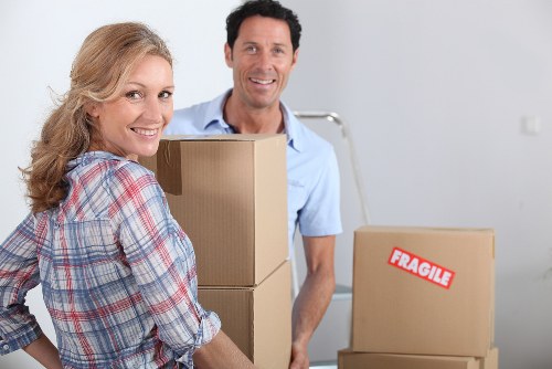 Loading furniture into a removal van for a local Richmond move
