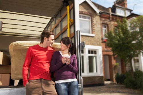 Loading furniture into a removals van for a Richmond property